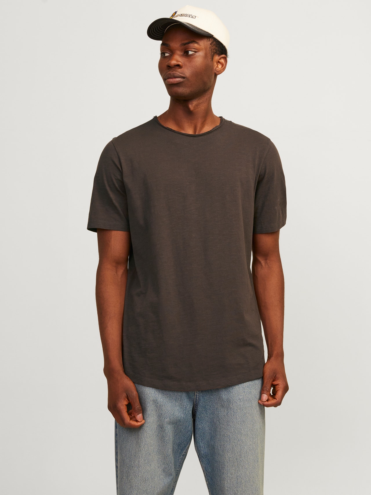 Jack & Jones Camiseta Liso Cuello redondo -Mulch - 12182498