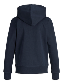 Jack & Jones Plain Zip Hoodie Junior -Navy Blazer - 12182519