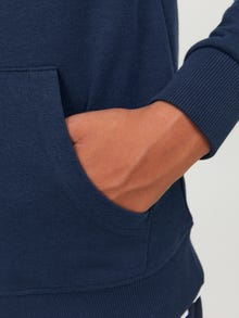 Jack & Jones Plain Zip Hoodie Junior -Navy Blazer - 12182519