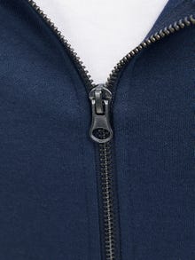 Jack & Jones Plain Zip Hoodie Junior -Navy Blazer - 12182519