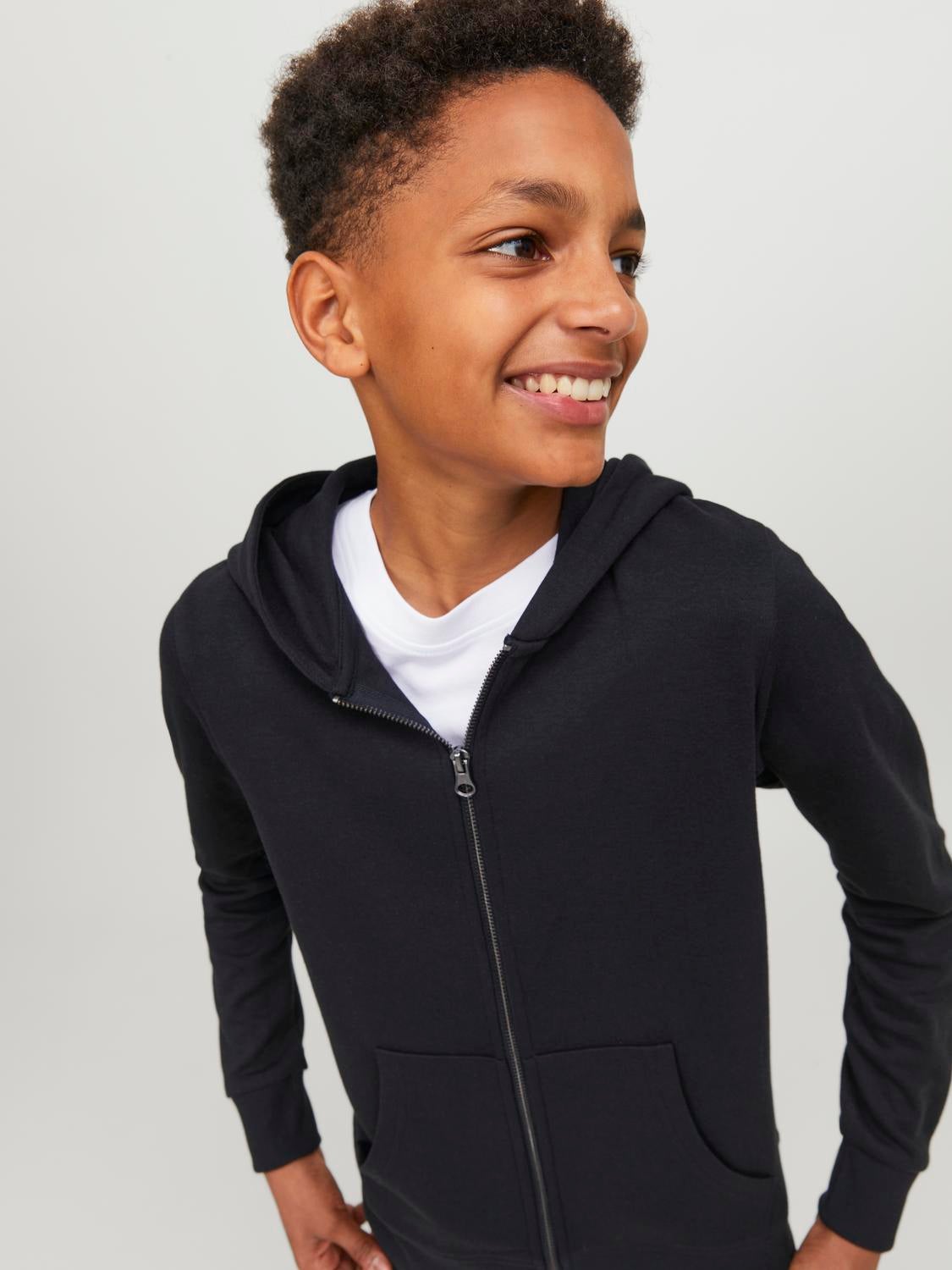 Boys black hot sale zip up