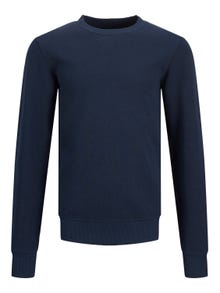 Jack & Jones Plain Crew neck Sweatshirt For boys -Navy Blazer - 12182520