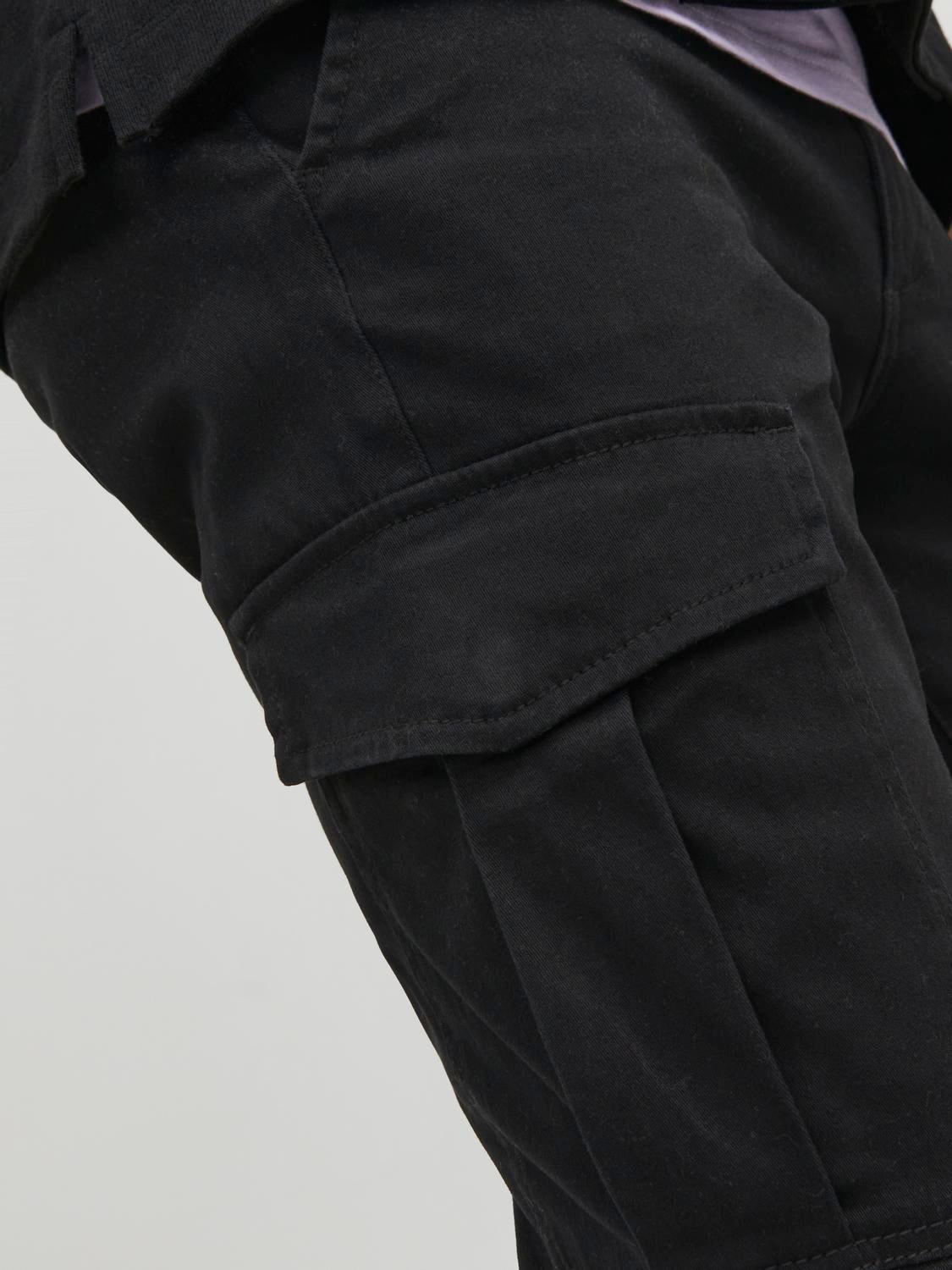 Jack & Jones Slim Fit „Cargo“ stiliaus kelnės -Black - 12182538
