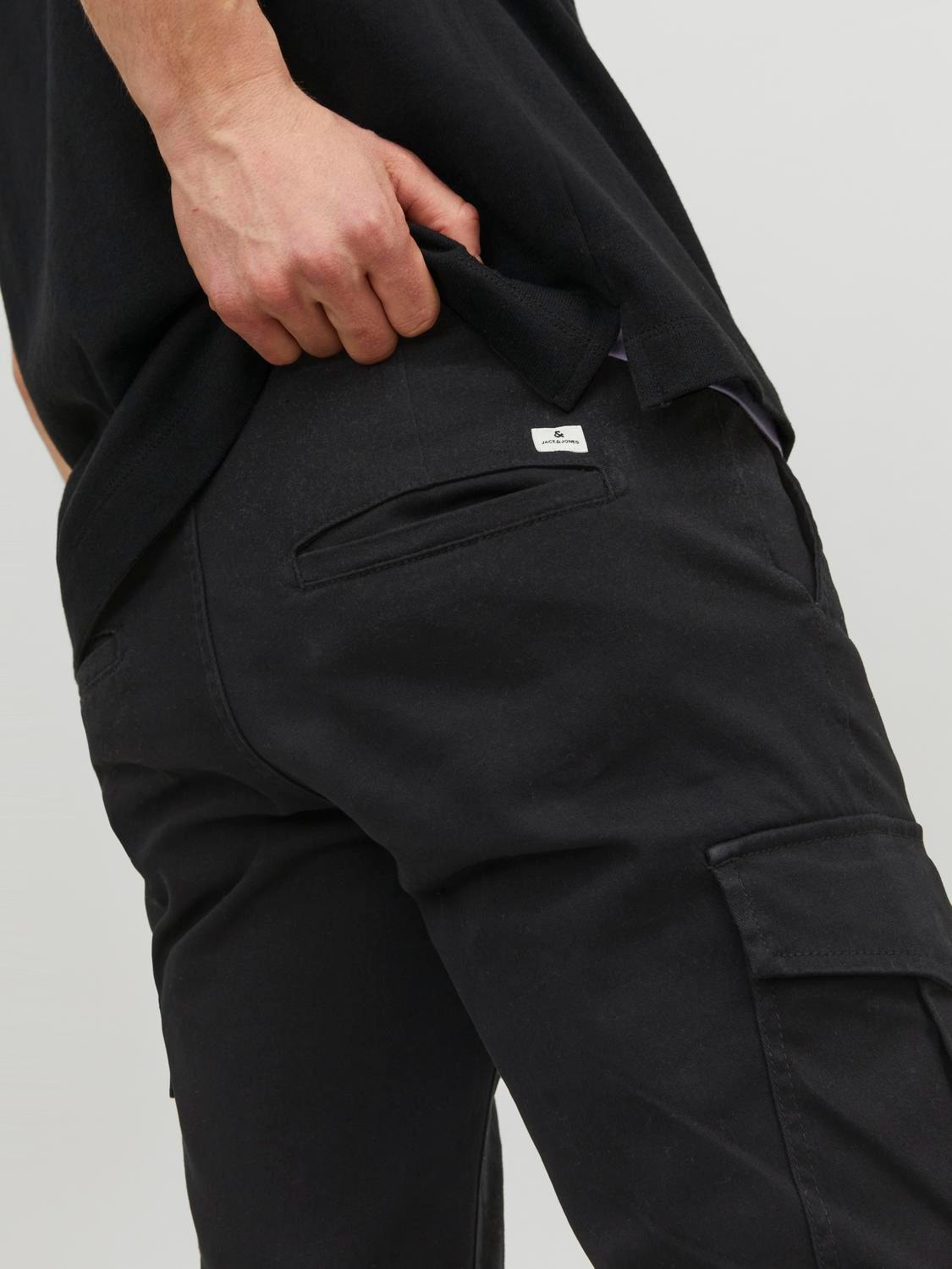 Slim Fit Cargo trousers | Black | Jack & Jones®