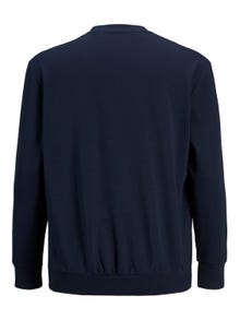 Jack & Jones Plus Size Enfärgat Crewneck tröja -Navy Blazer - 12182567