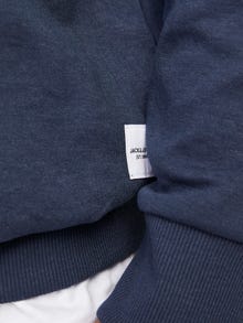 Jack & Jones Plus Size Plain Crewn Neck Sweatshirt -Navy Blazer - 12182567