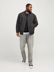Jack & Jones Plus Size Ensfarvet Sweatshirt med rund hals -Black - 12182567