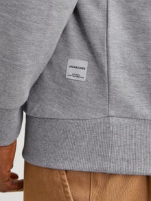 Jack & Jones Plus Size Plain Crewn Neck Sweatshirt -Light Grey Melange - 12182567