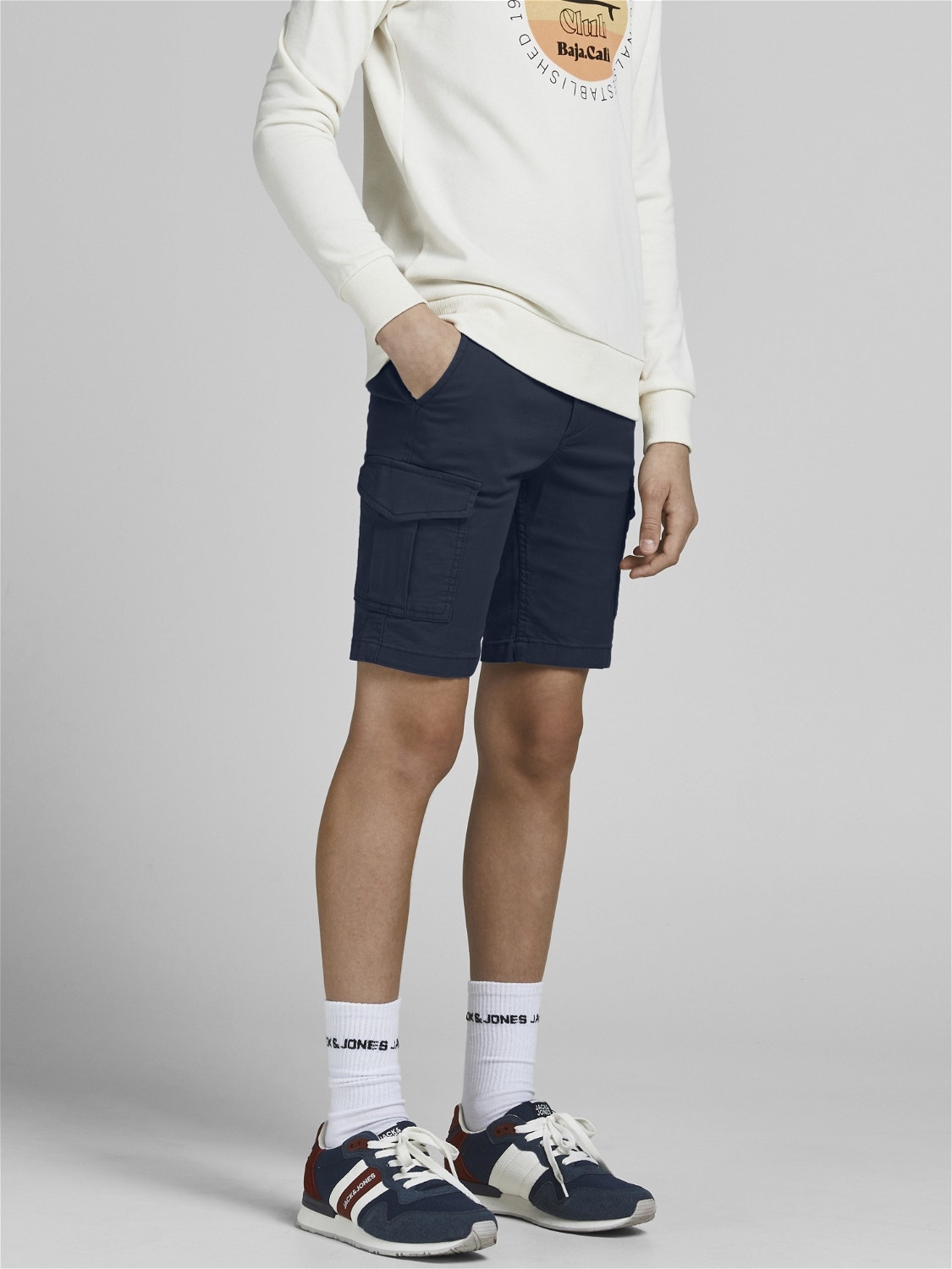 Jack & Jones Cargo fit Cargo shorts Voor jongens -Navy Blazer - 12182856