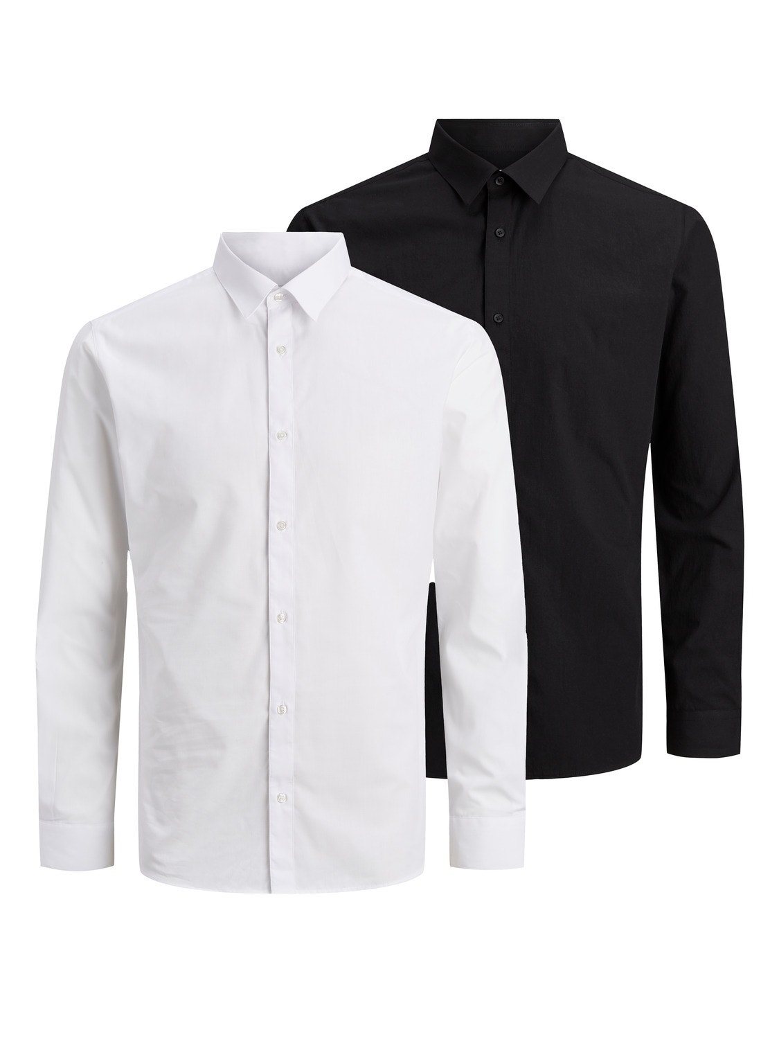 Jack & Jones Paquete de 2 Camisa Formal Regular Fit -Black - 12182995