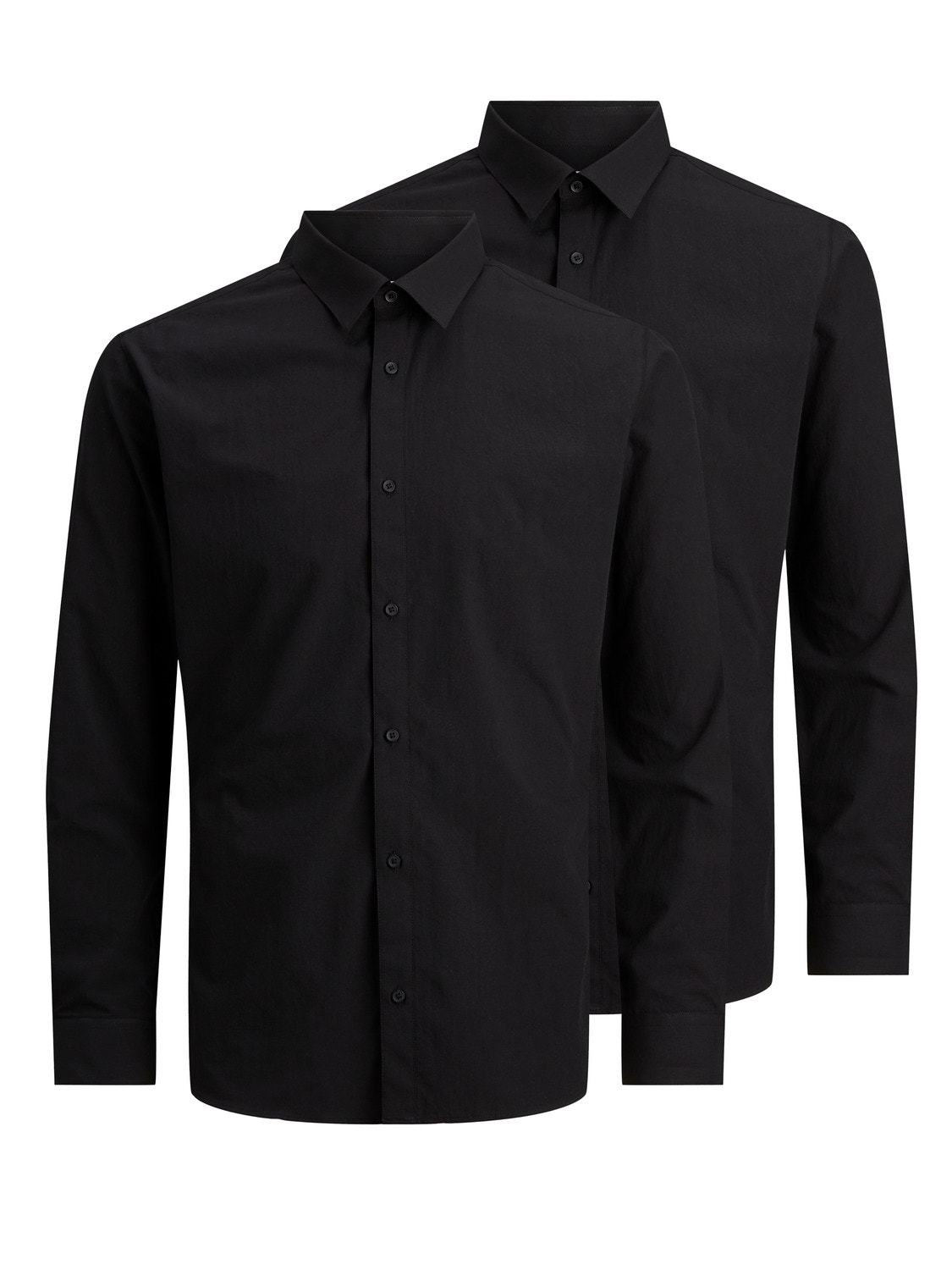 Jack & Jones 2-pakuotės Regular Fit Oficialūs marškiniai -Black - 12182995