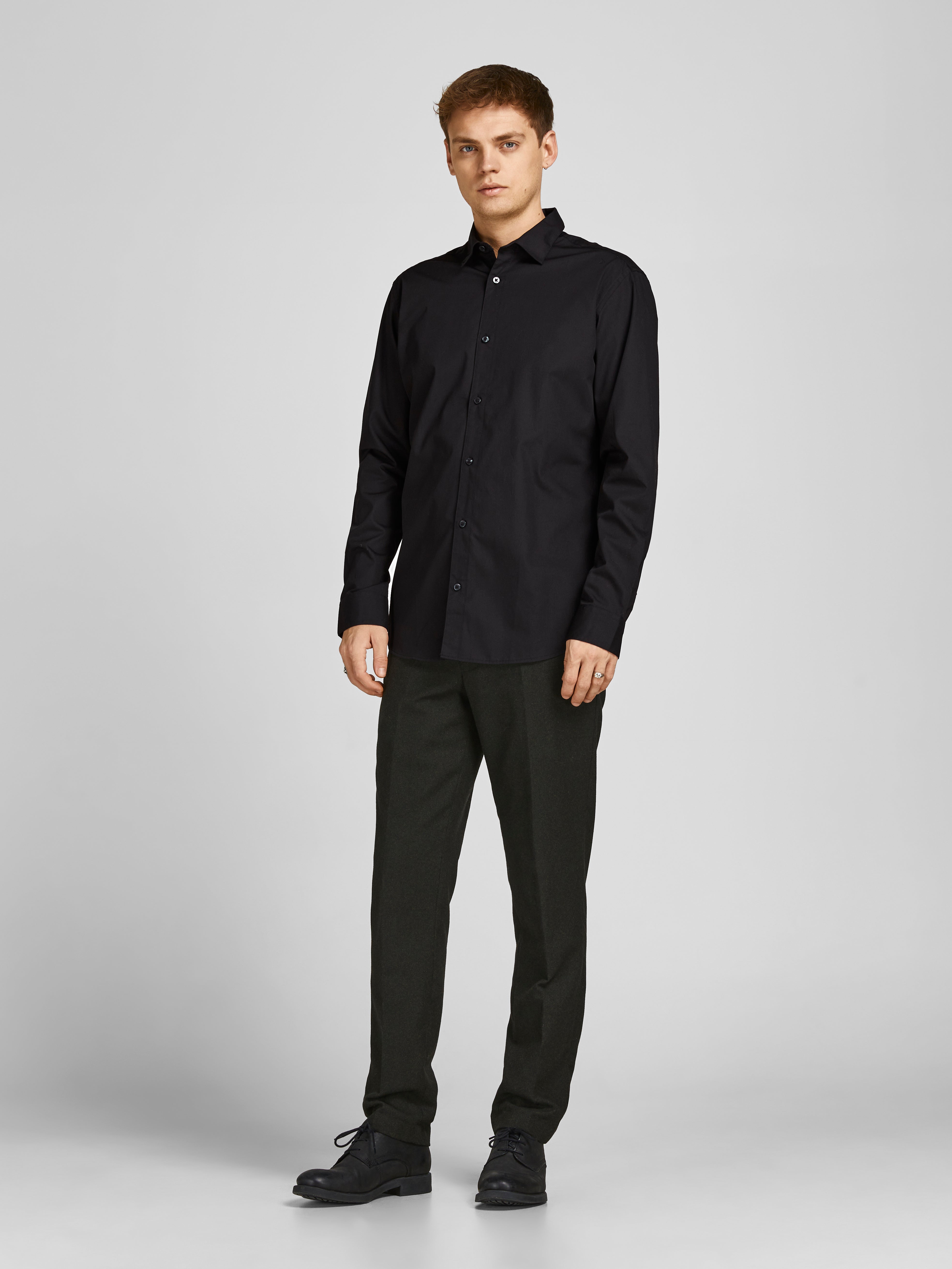 2-pack Regular Fit Dress shirt | Black | Jack & Jones®