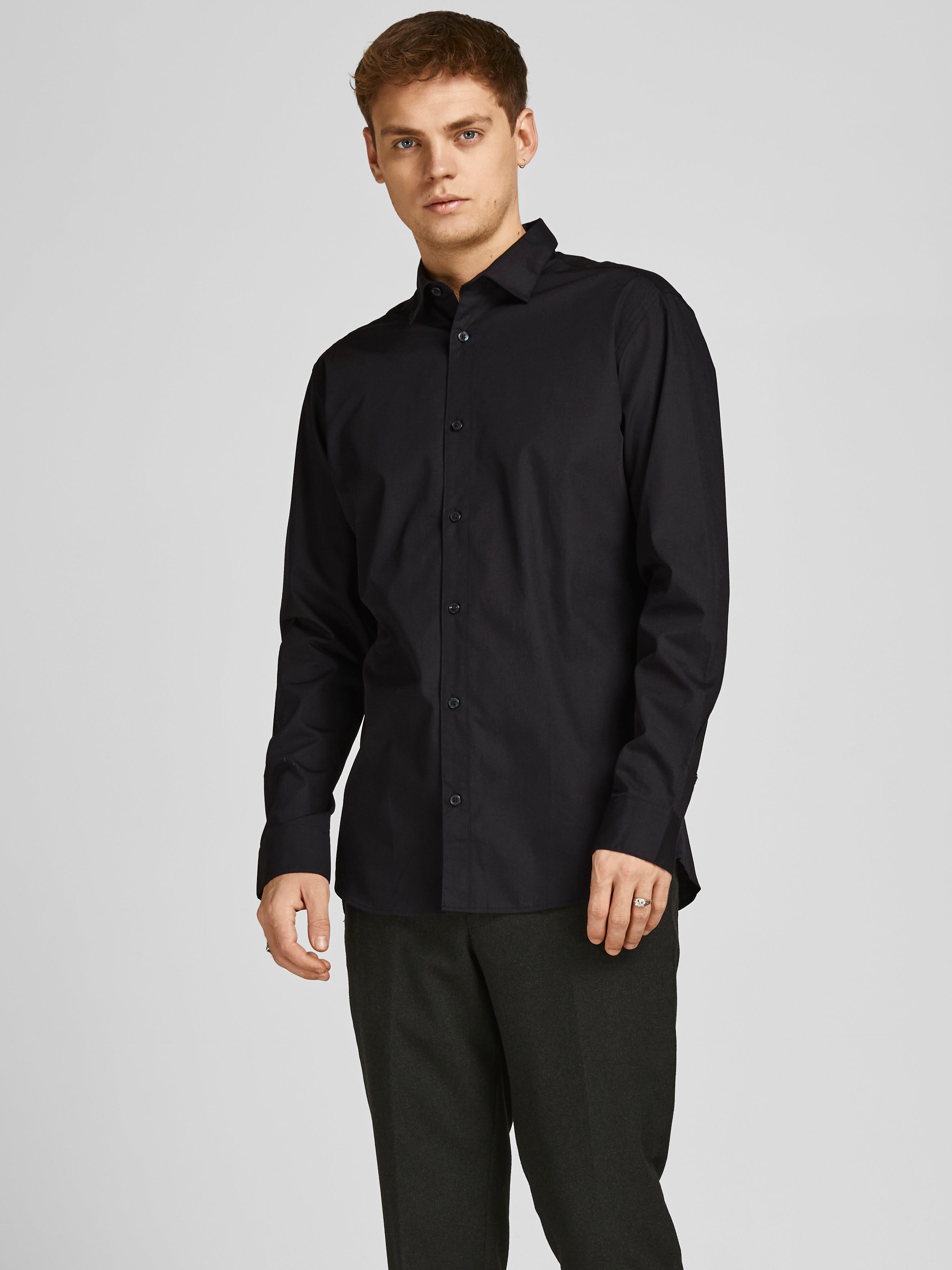 2-pack Regular Fit Dress shirt | Black | Jack & Jones®