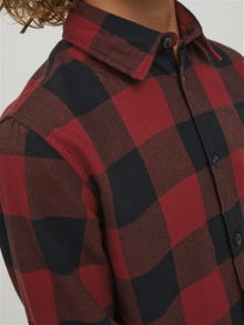 Jack & Jones Kostkovaná košile Junior -Brick Red - 12183050