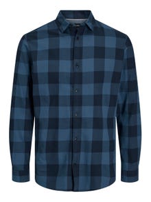 Jack & Jones Rutete skjorte For gutter -Ensign Blue - 12183050