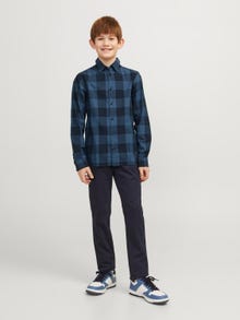Jack & Jones Camisa de Xadrez Para meninos -Ensign Blue - 12183050