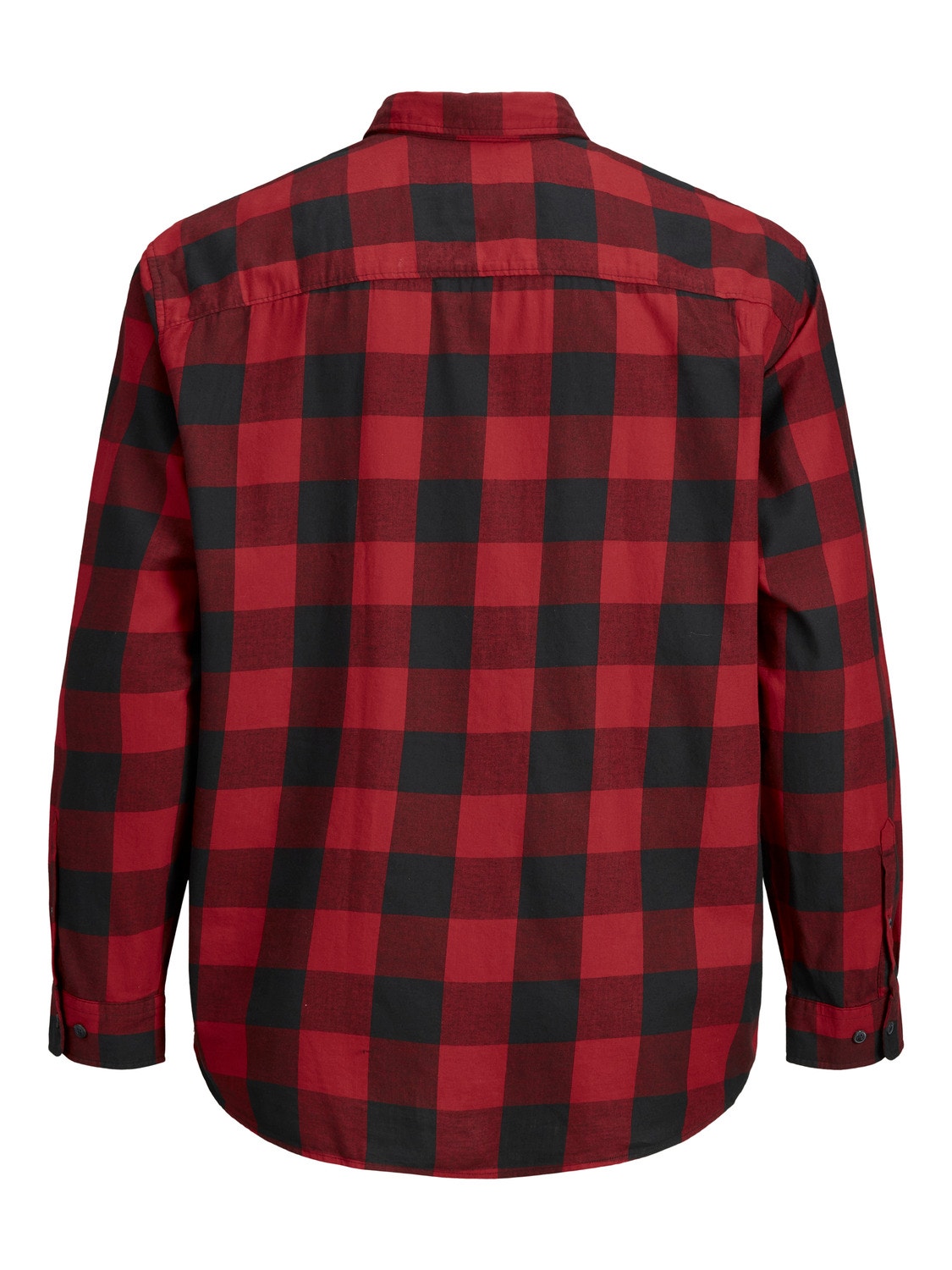 Jack & Jones Plus Loose Fit Kostkovaná košile -Brick Red - 12183107