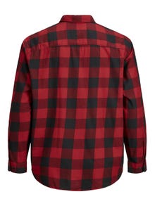 Jack & Jones Plus Size Loose Fit Karo marškiniai -Brick Red - 12183107