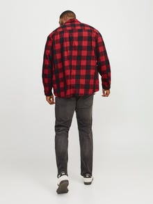 Jack & Jones Plus Loose Fit Checked shirt -Brick Red - 12183107