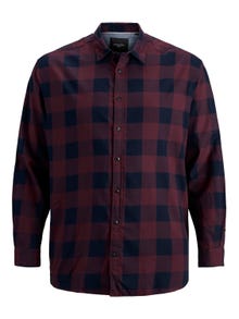 Jack & Jones Plus Size Loose Fit Checked shirt -Port Royale - 12183107