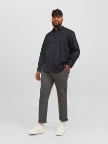 Jack & Jones Plus Size Camisa de Xadrez Loose Fit -Black - 12183107