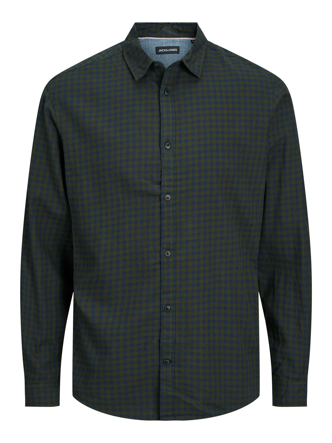 Jack & Jones Plus Size Loose Fit Rutig skjorta -Forest Night - 12183107