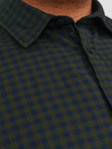 Jack & Jones Plus Size Loose Fit Rutete skjorte -Forest Night - 12183107