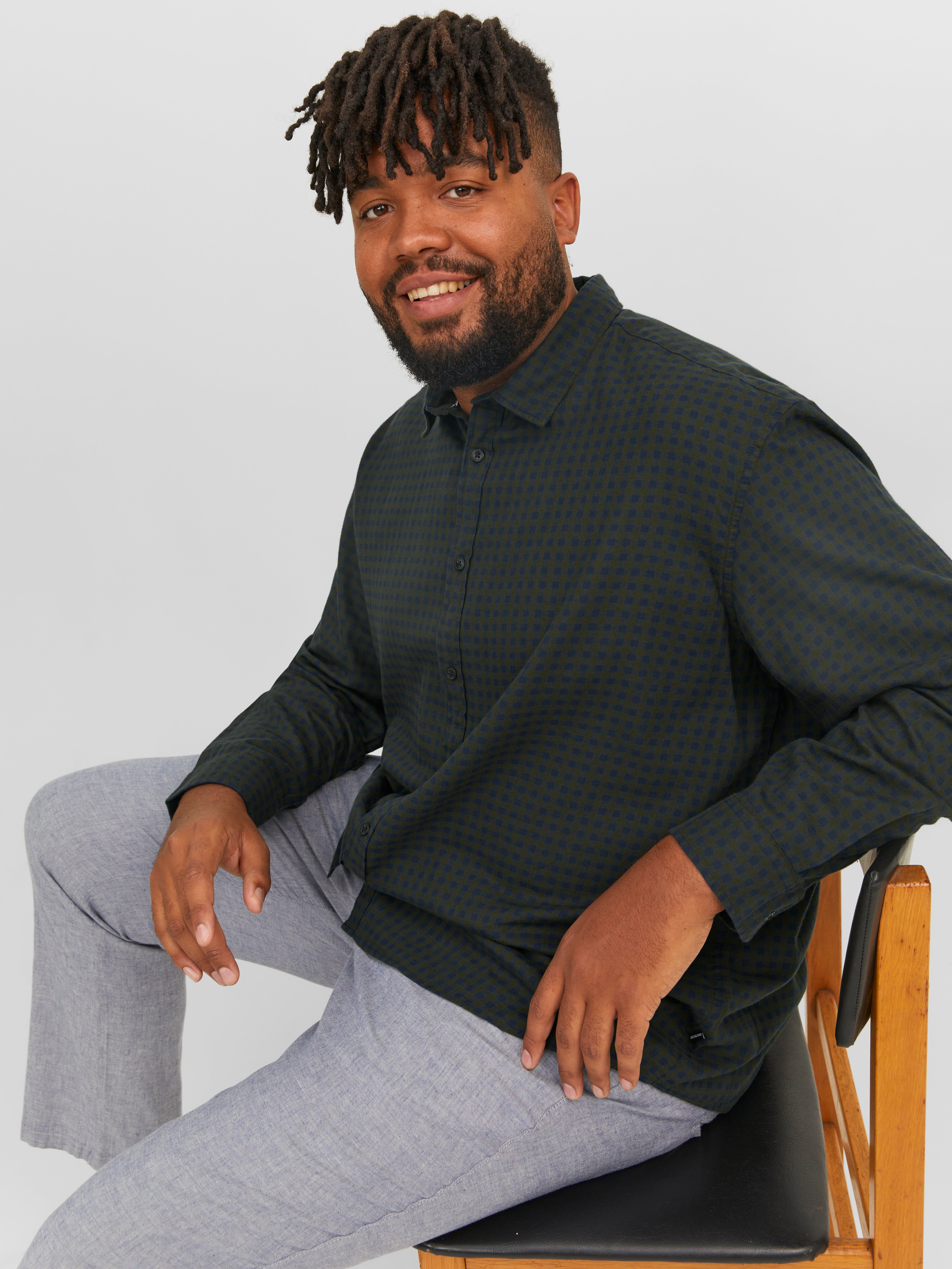 Jack & Jones Plus Size Loose Fit Checked shirt - 12183107