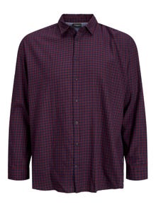 Jack & Jones Plus Loose Fit Checked shirt -Navy Blazer - 12183107