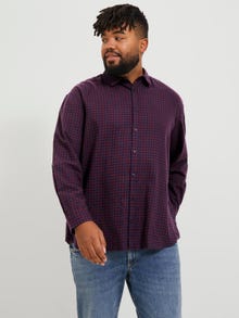 Jack & Jones Plus Size Loose Fit Geruit overhemd -Navy Blazer - 12183107