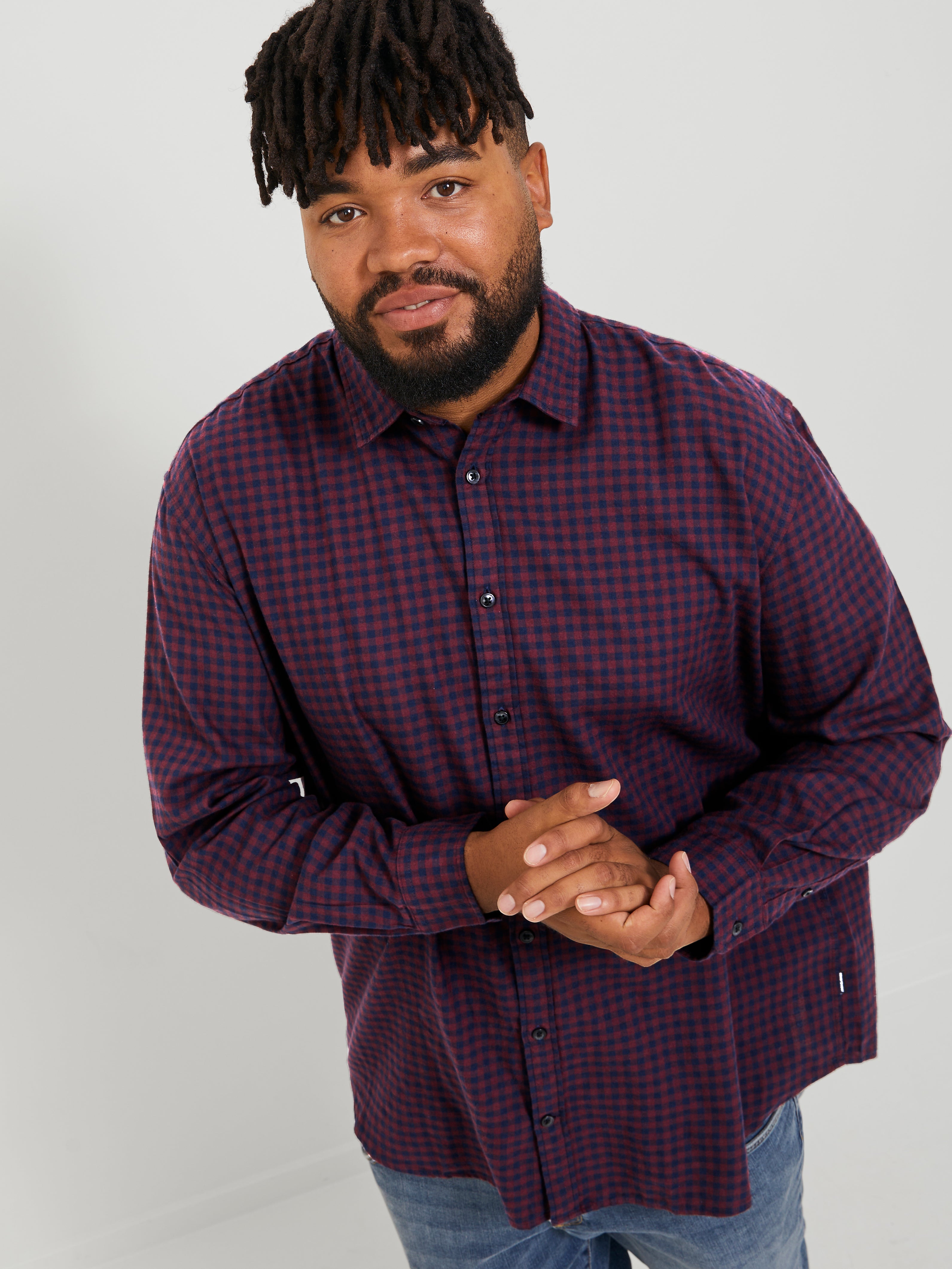 Jack & Jones Plus Size Loose Fit Checked shirt - 12183107