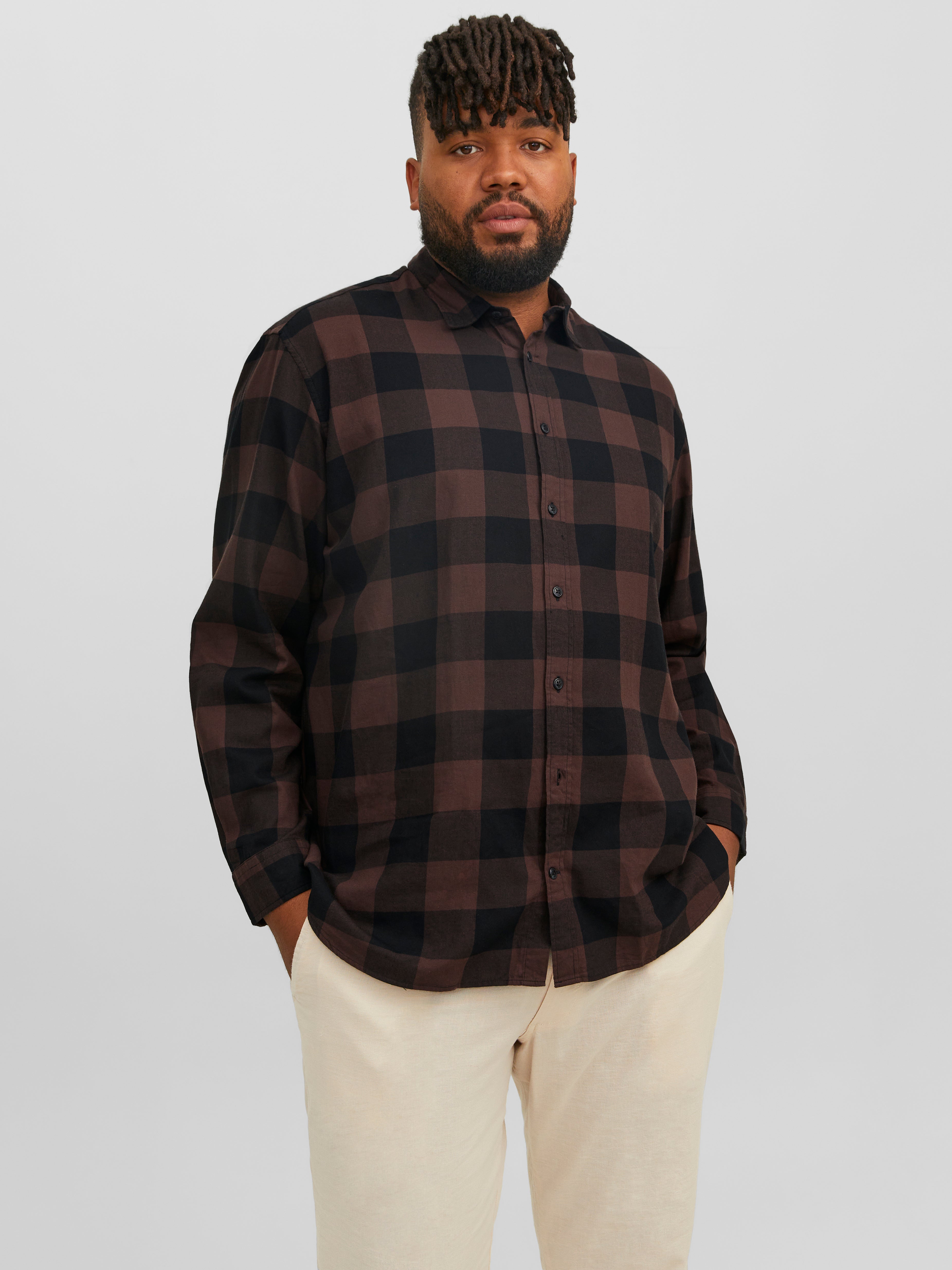 Jack & Jones Plus Size Loose Fit Checked shirt - 12183107