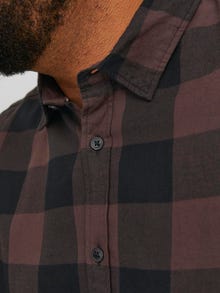 Jack & Jones Plus Size Loose Fit Checked shirt -Seal Brown - 12183107