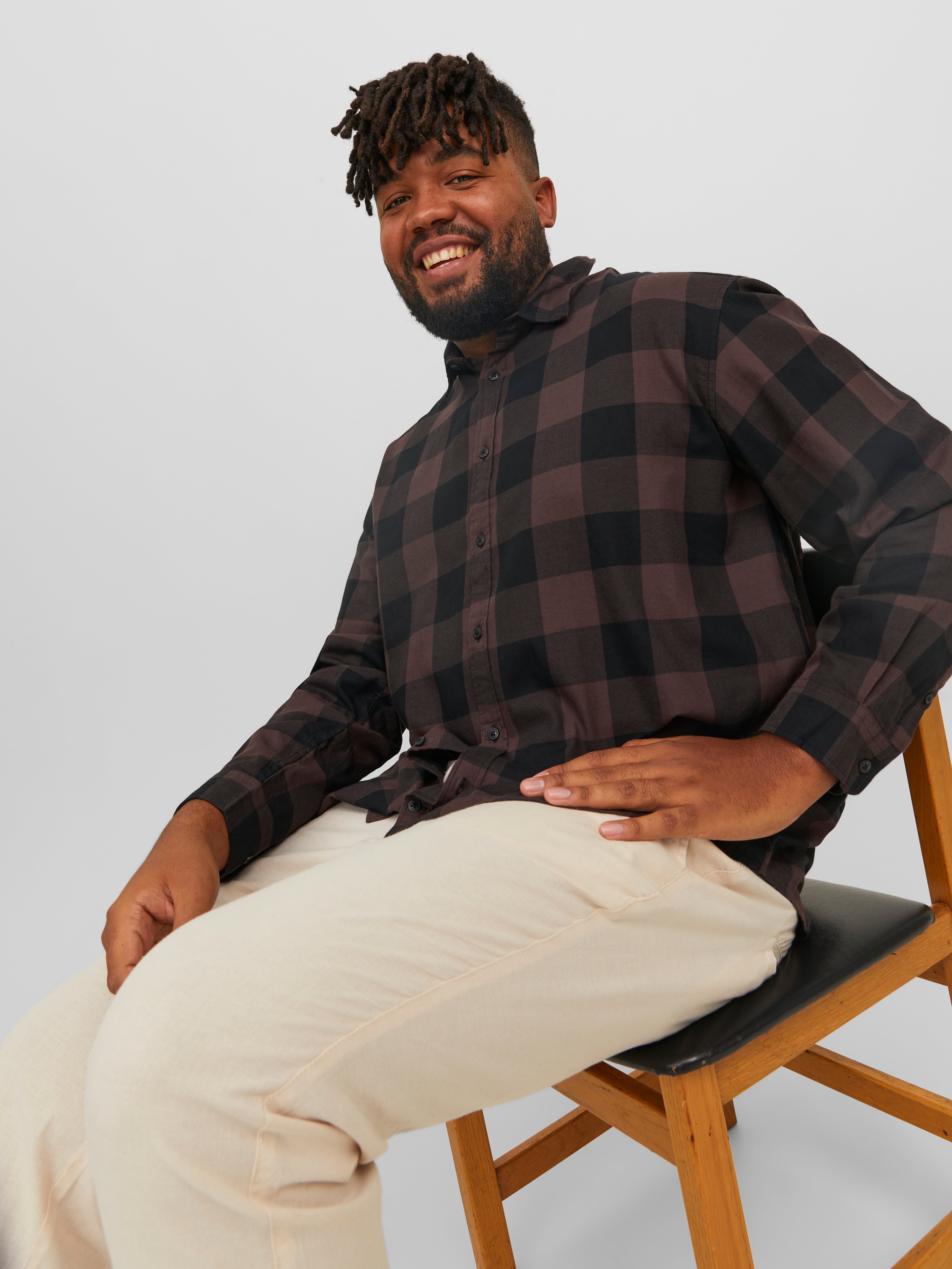 Jack & Jones Plus Size Loose Fit Checked shirt - 12183107