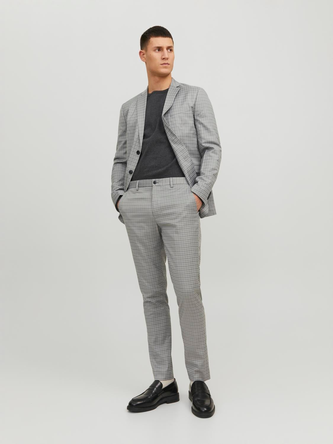 JPRFRANCO Trajes Super Slim Fit Gris claro Jack Jones