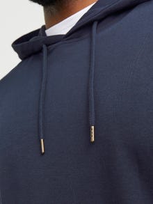 Jack & Jones Plus Size Gładki Bluza z kapturem -Navy Blazer - 12183623