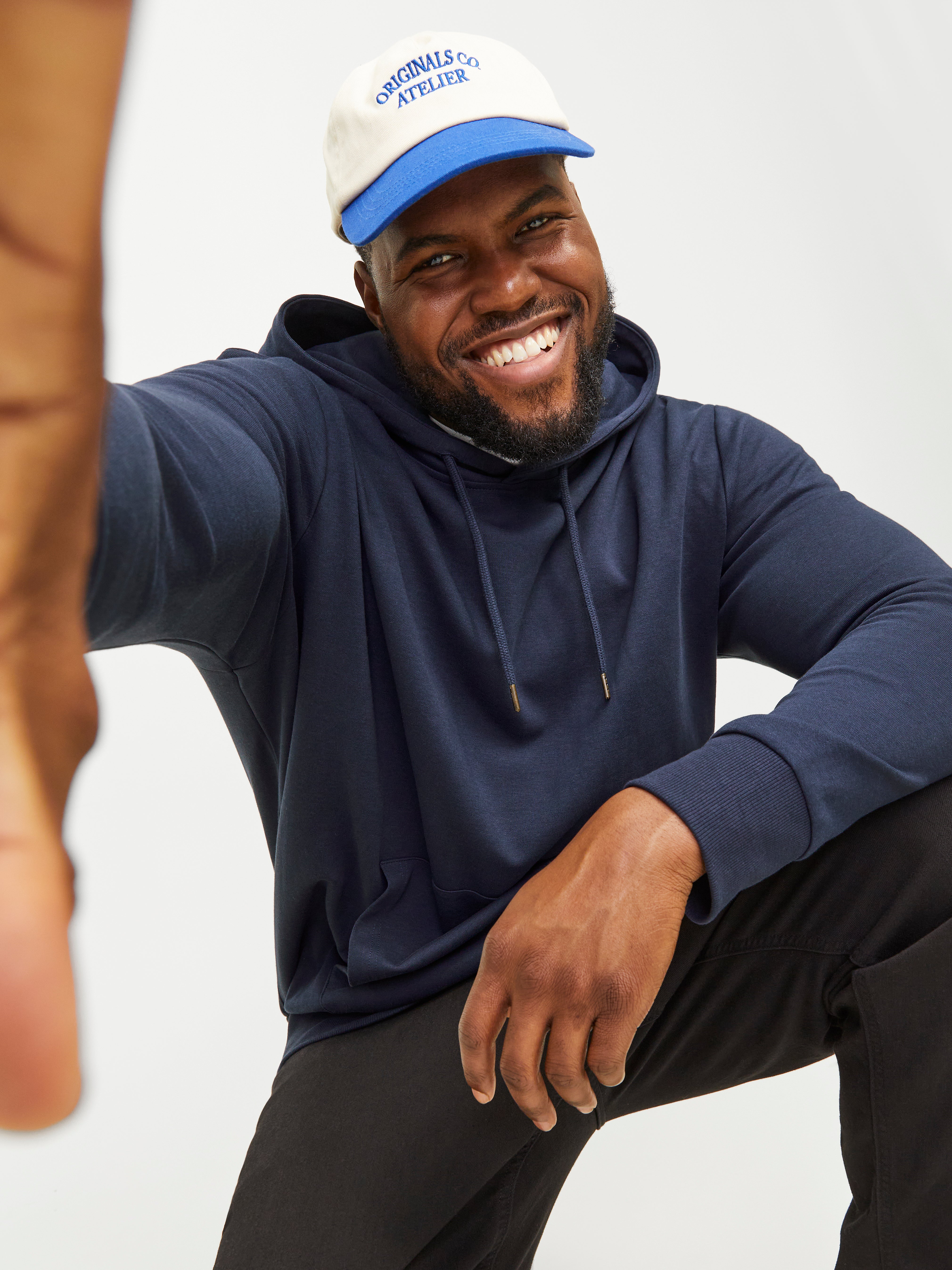 Jack & Jones Plus Size Plain Hoodie - 12183623