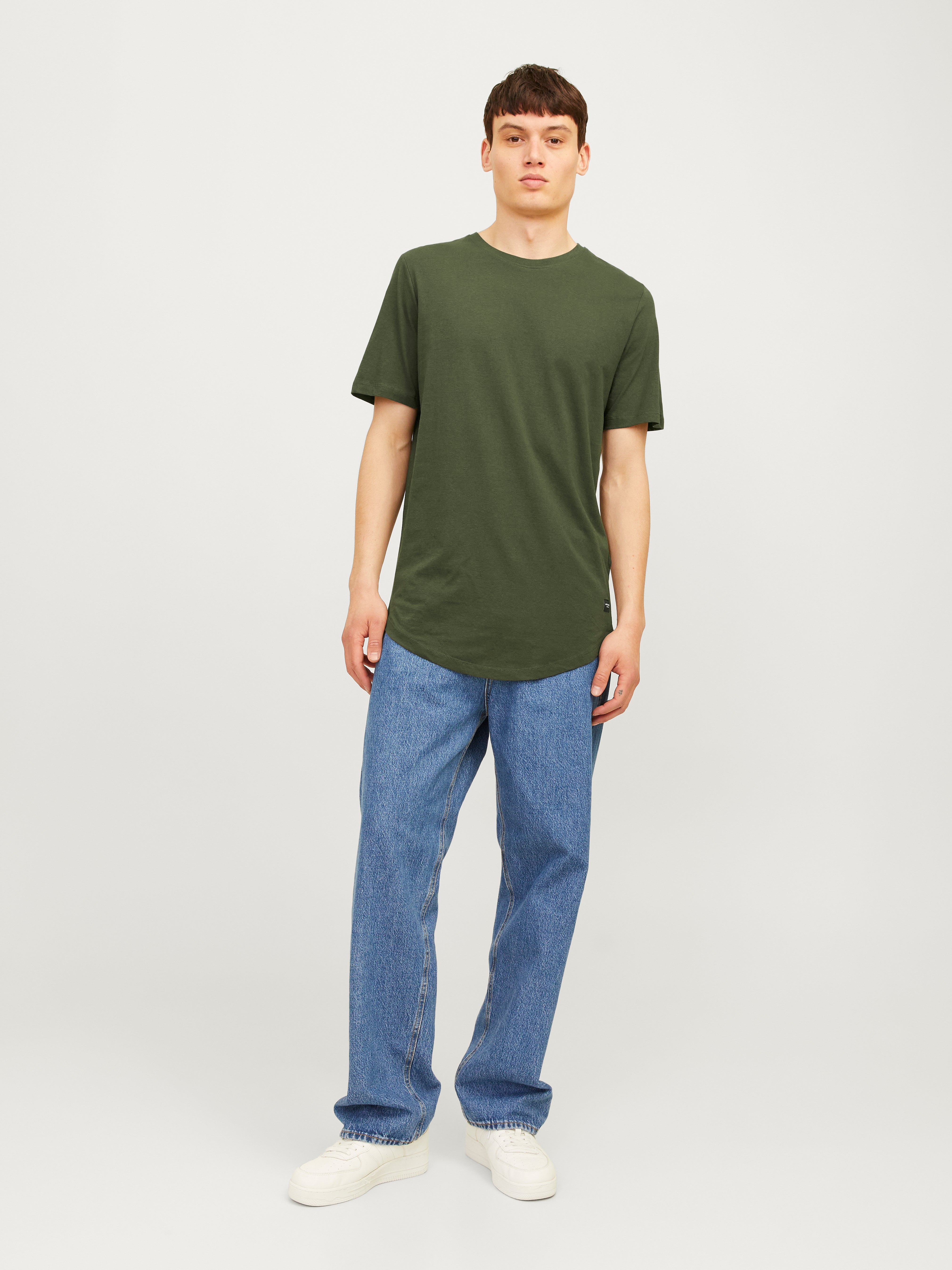 Charles Wilson Effen Ronde Hals T-Shirt 5 Stuks (L, Horizon