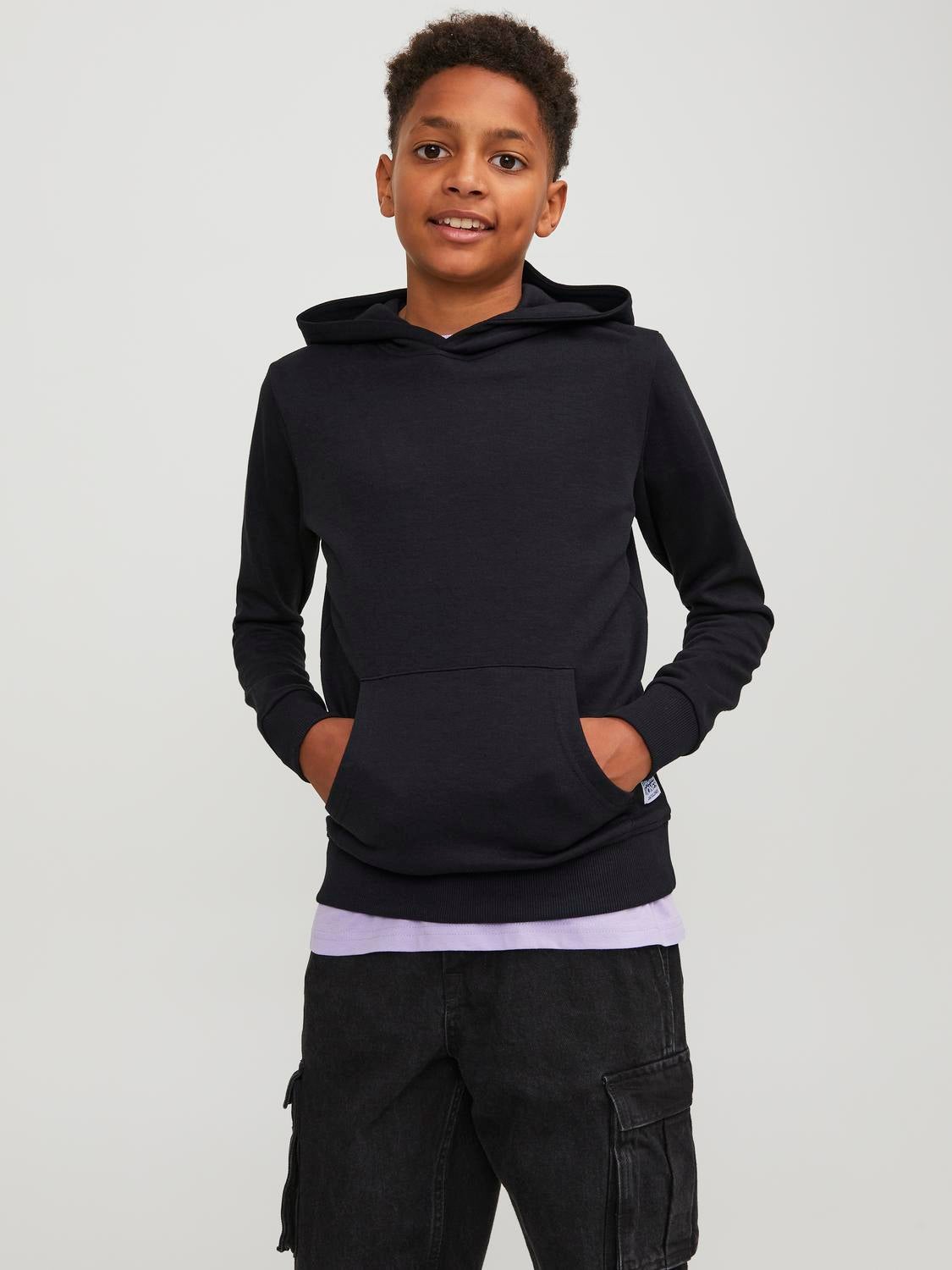 Sweat À Capuche Uni Pour Les Garçons - Jack & Jones - Modalova