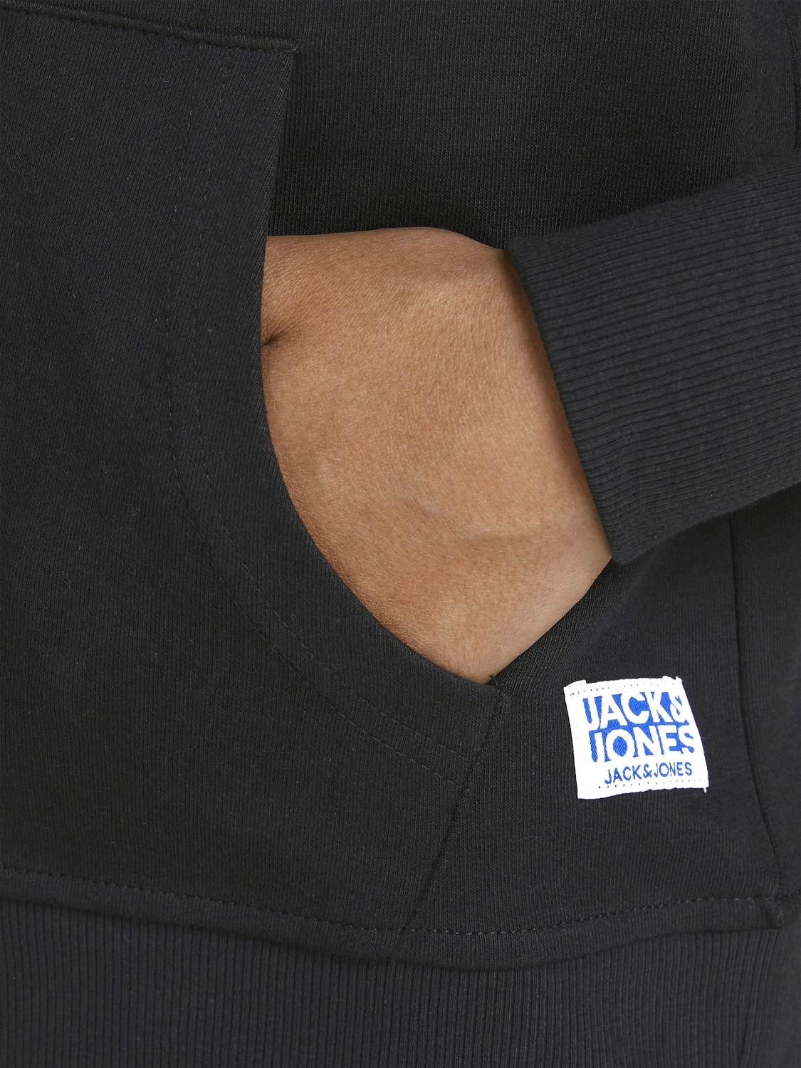 Jack & Jones Φούτερ με κουκούλα Για αγόρια -Black - 12184813
