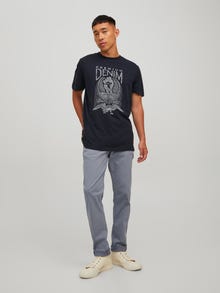 Jack & Jones Παντελόνι Slim Fit Chinos -Ultimate Grey - 12184901