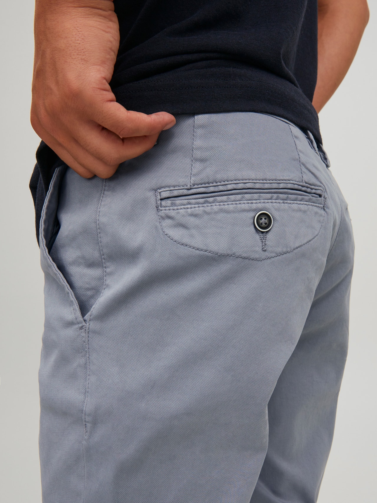 Jack & Jones Παντελόνι Slim Fit Chinos -Ultimate Grey - 12184901