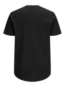 Jack & Jones Plus Size Camiseta Liso -Black - 12184933