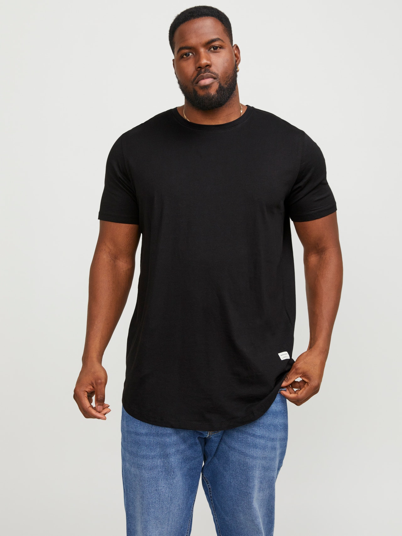 Jack & Jones Plus Size Effen T-shirt -Black - 12184933