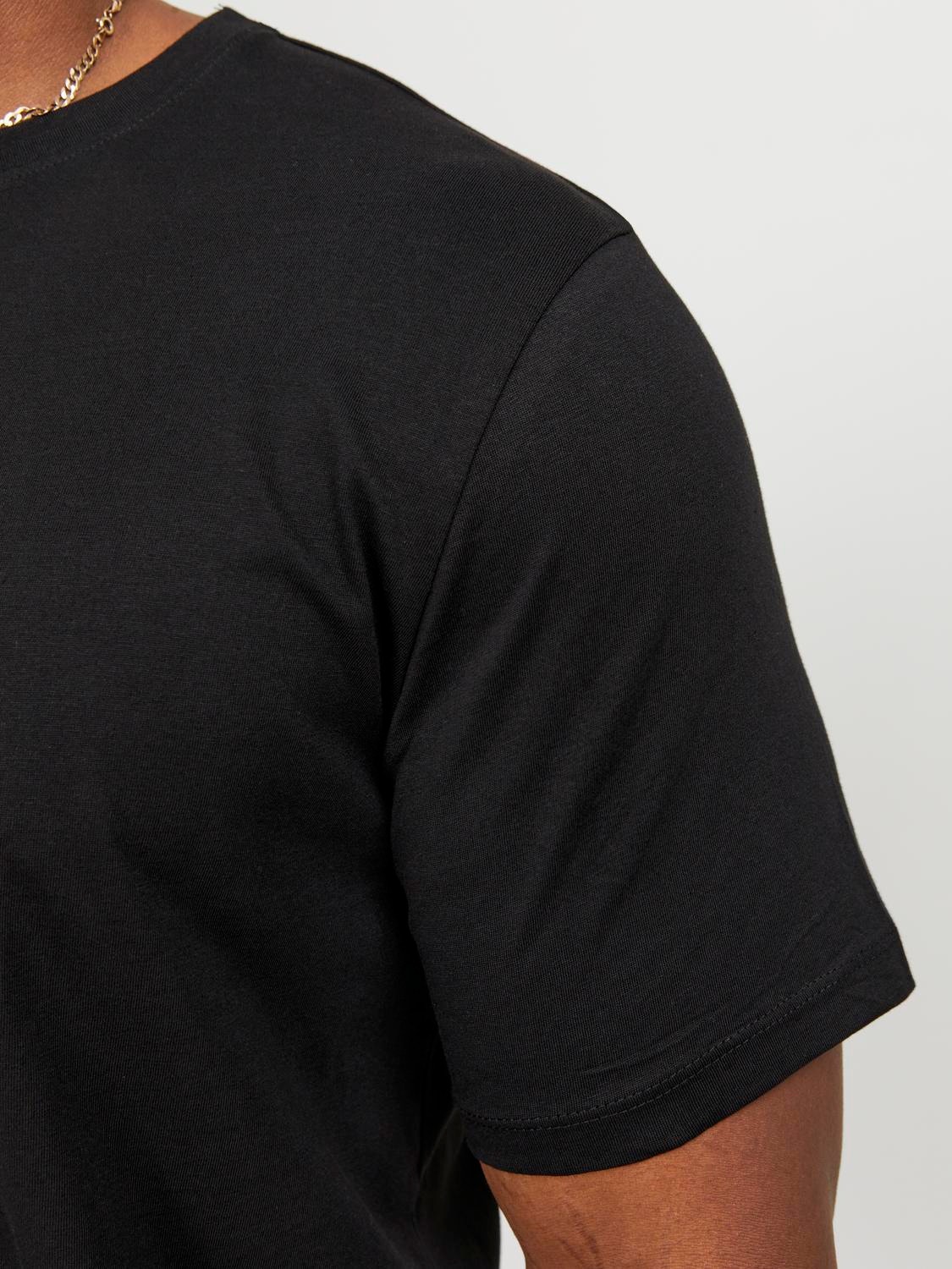 Jack & Jones Plus Size Enfärgat T-shirt -Black - 12184933