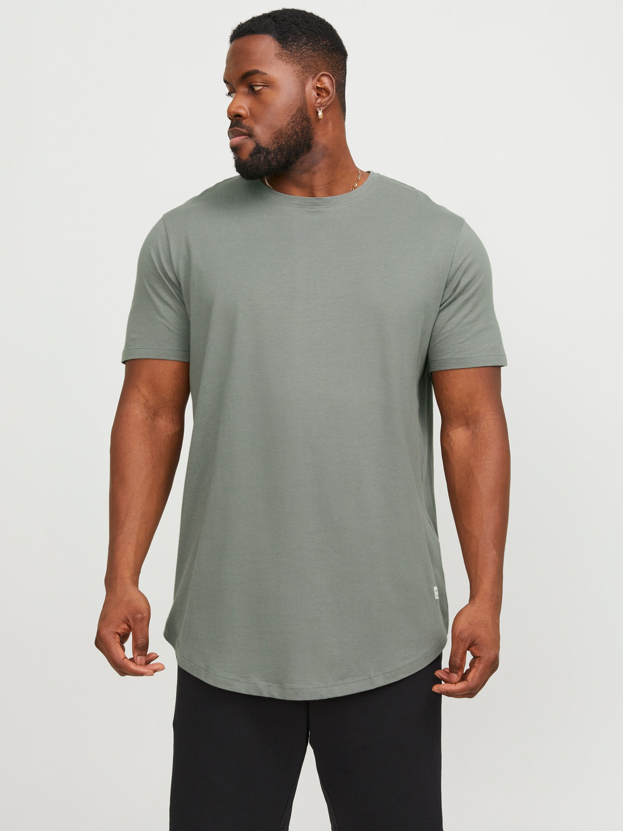 Jack & Jones Plus Size Plain T-shirt -Sedona Sage - 12184933