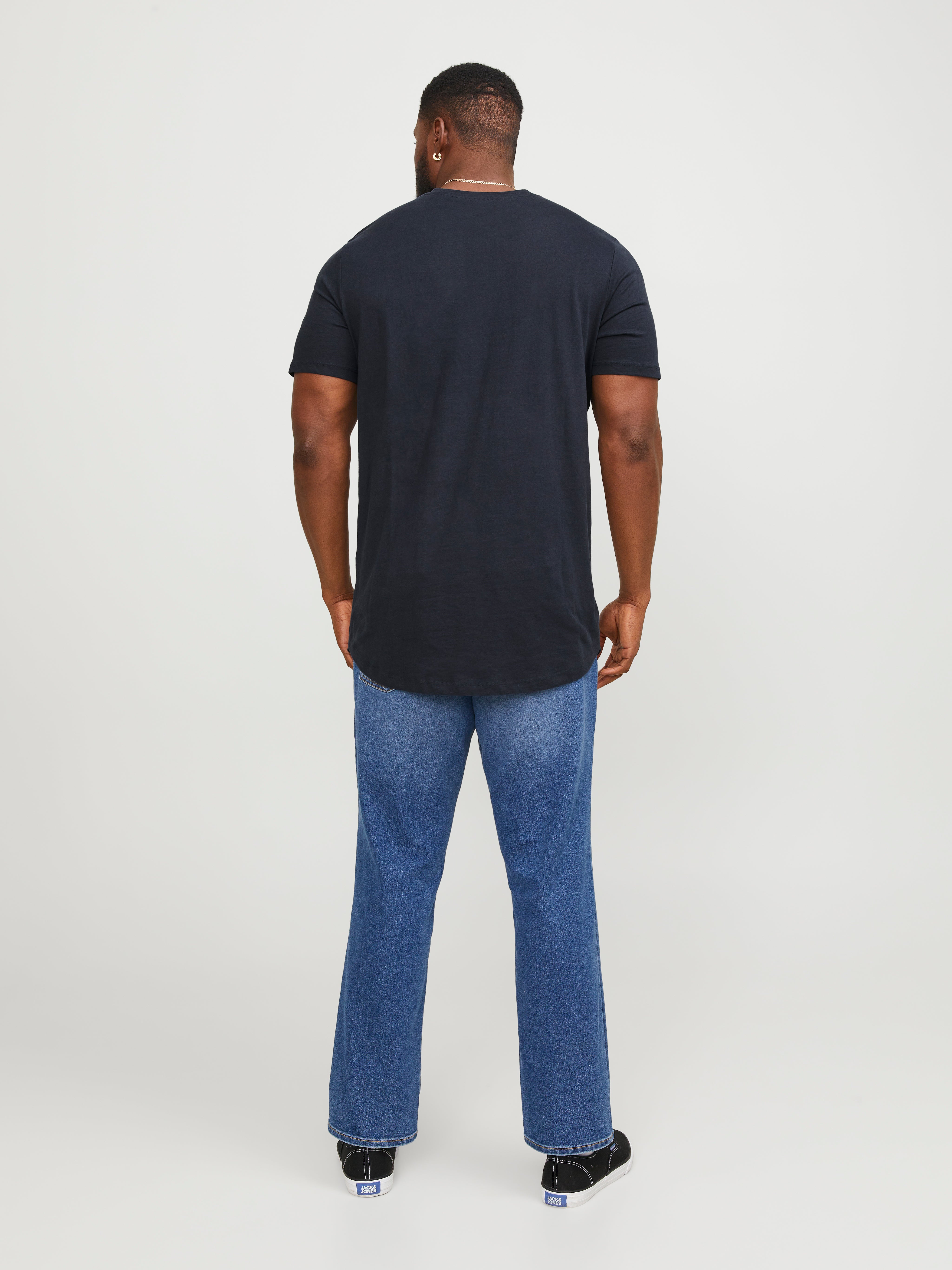 T-shirt Finisterre XL – Coton Bio Uni, Bleu Foncé, Basique Décontracté Homme