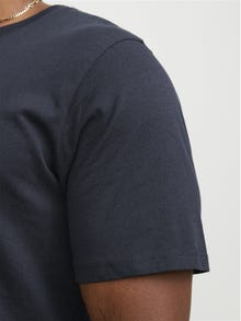 Jack & Jones Plus Size Ensfarvet T-shirt -Navy Blazer - 12184933