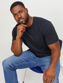 Jack & Jones Plus Size Plain T-shirt -Navy Blazer - 12184933