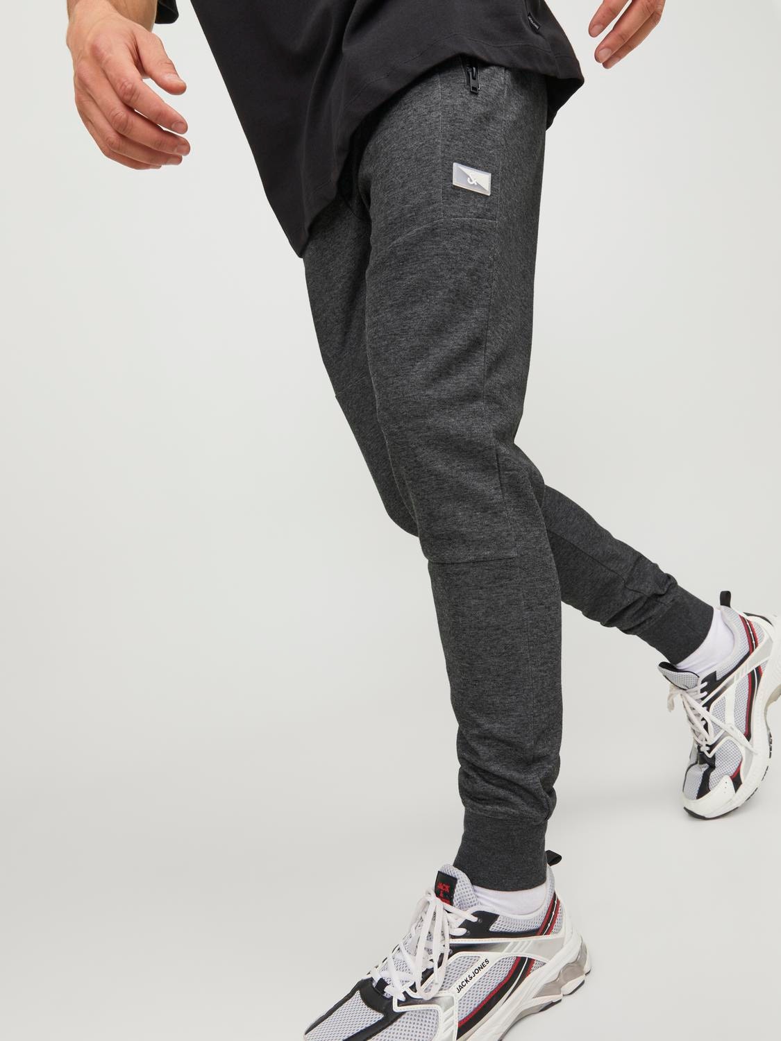 Jack & Jones Slim Fit Joggers -Dark Grey Melange - 12184970